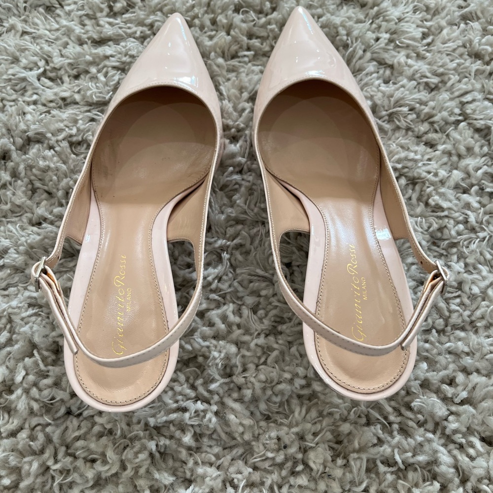 Gianvito Rossi Pointed Toe Patent Slingbacks - EU 40 - 9.5-10 U.S. - Picture 8 of 17